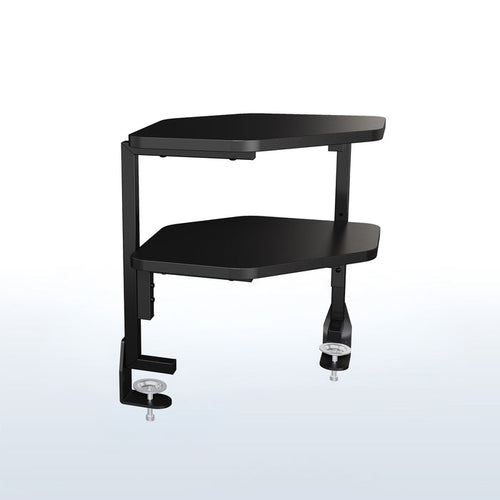 Above/Below Corner Clamp-on Dual Shelf