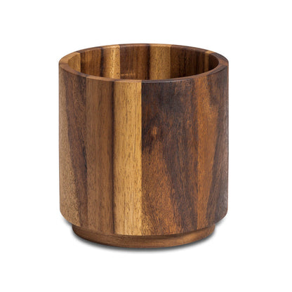 Acacia Wood Rotating Lazy Susan Utensil Holder [Online Only]