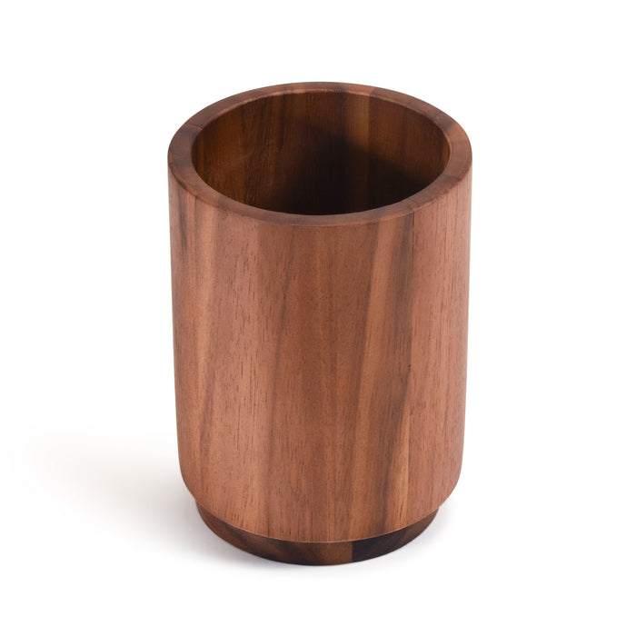 Acacia Wood Rotating Lazy Susan Utensil Holder [Online Only]