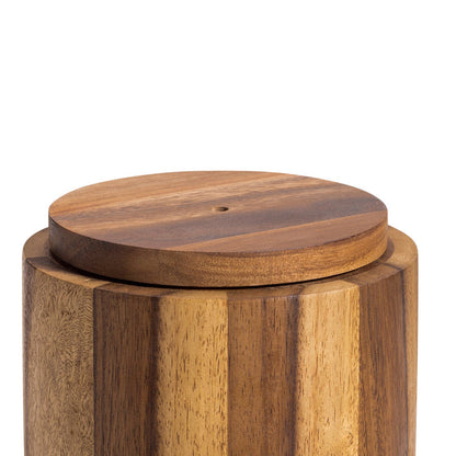 Acacia Wood Rotating Lazy Susan Utensil Holder [Online Only]
