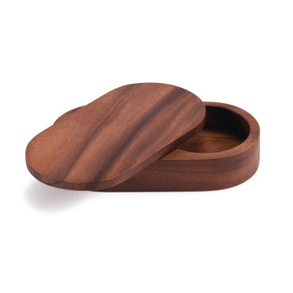 Acacia Wood Salt & Pepper Pinch Pot with Cover [Online Only]