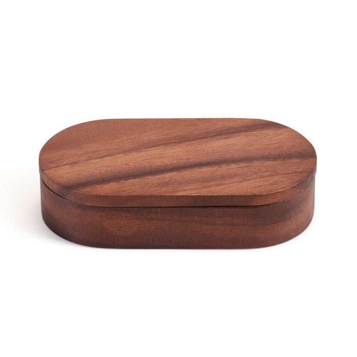 Acacia Wood Salt & Pepper Pinch Pot with Cover [Online Only]
