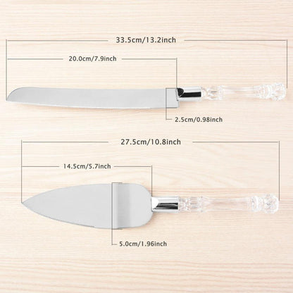 Acrylic-Personalized Wedding Cake Server Set