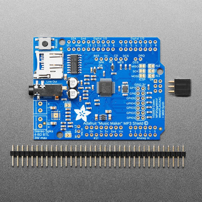 Adafruit "Music Maker" MP3 Shield for Arduino (MP3/Ogg/WAV...) by Adafruit - The Pi Hut