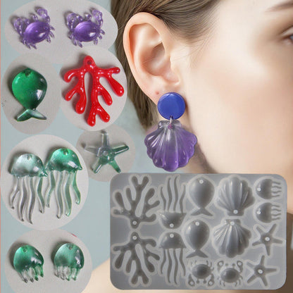 Adorable Marine Creature Earring Resin Molds