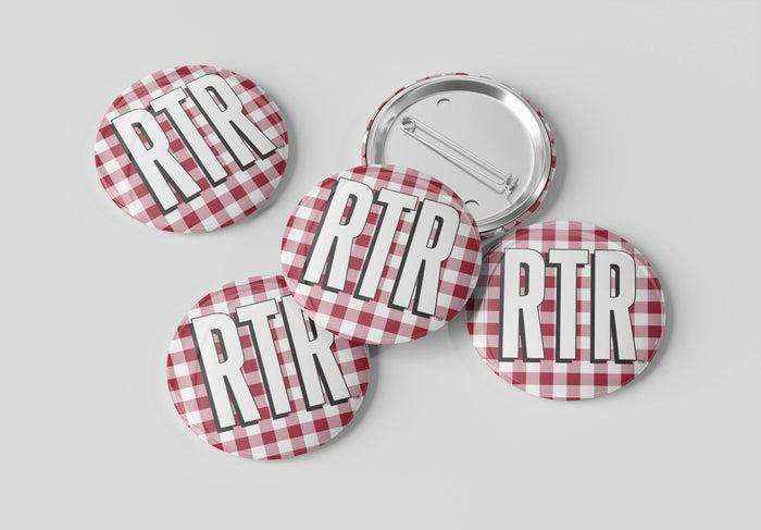 Alabama Gingham RTR Gameday Button