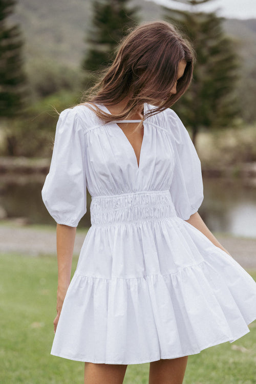 Petal and Pup USA DRESSES Alessia Mini Dress - White (Hold for Rack)