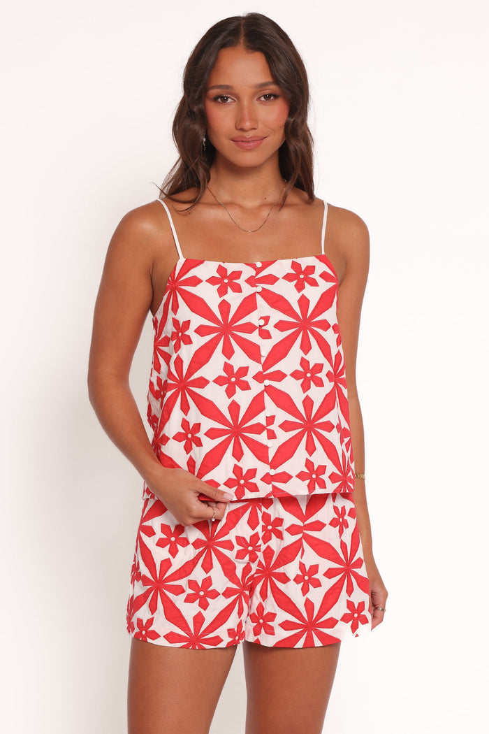 Petal and Pup USA BOTTOMS Allura Shorts - Red (Hold for Amazon)