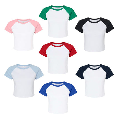 Alpha Epislon Phi Short Sleeve Crop Raglan