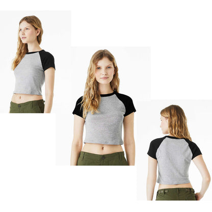 Alpha Epislon Phi Short Sleeve Crop Raglan