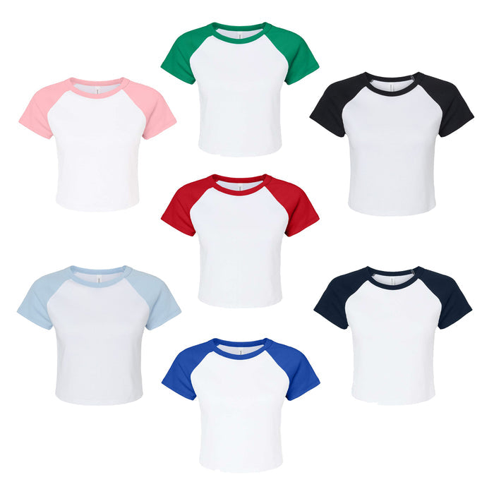 Alpha Gamma Delta Short Sleeve Crop Raglan