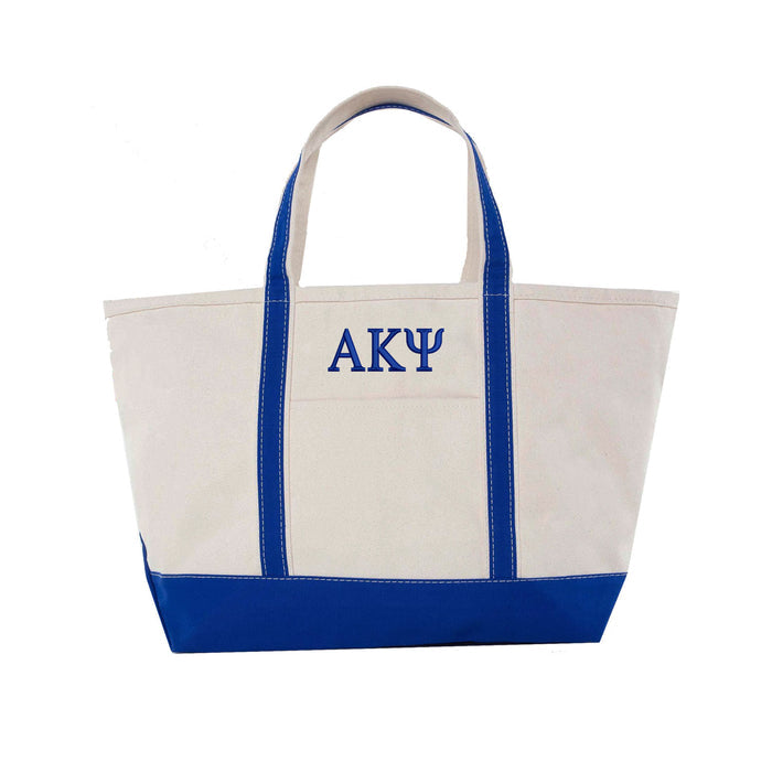 Alpha Kappa Psi Large Canvas Boat Tote