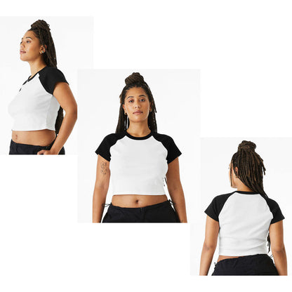 Alpha Omicron Pi Short Sleeve Crop Raglan