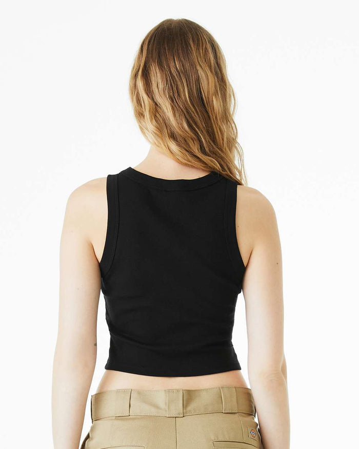 Alpha Phi Crop Tank Top - Women's Micro Rib Racer Tank - A Phi