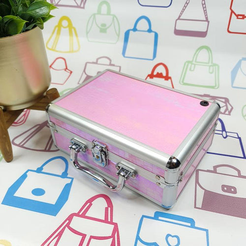Aluminum Makeup Box with Lights - Maha fashions -  Makeup Box