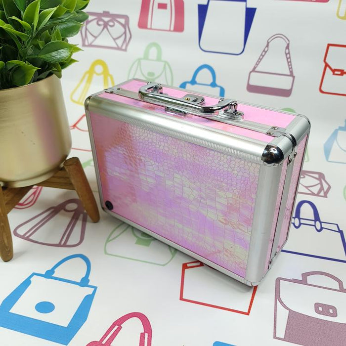 Aluminum Makeup Box with Lights - Maha fashions -  Makeup Box