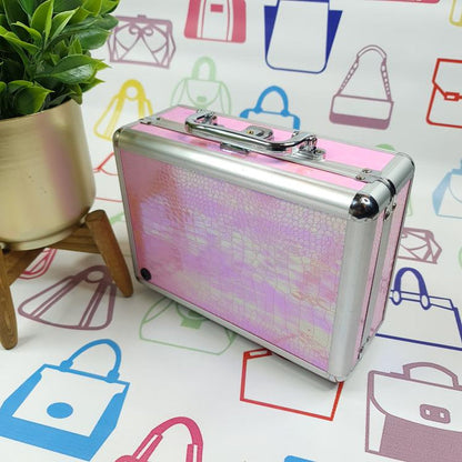 Aluminum Makeup Box with Lights - Maha fashions -  Makeup Box