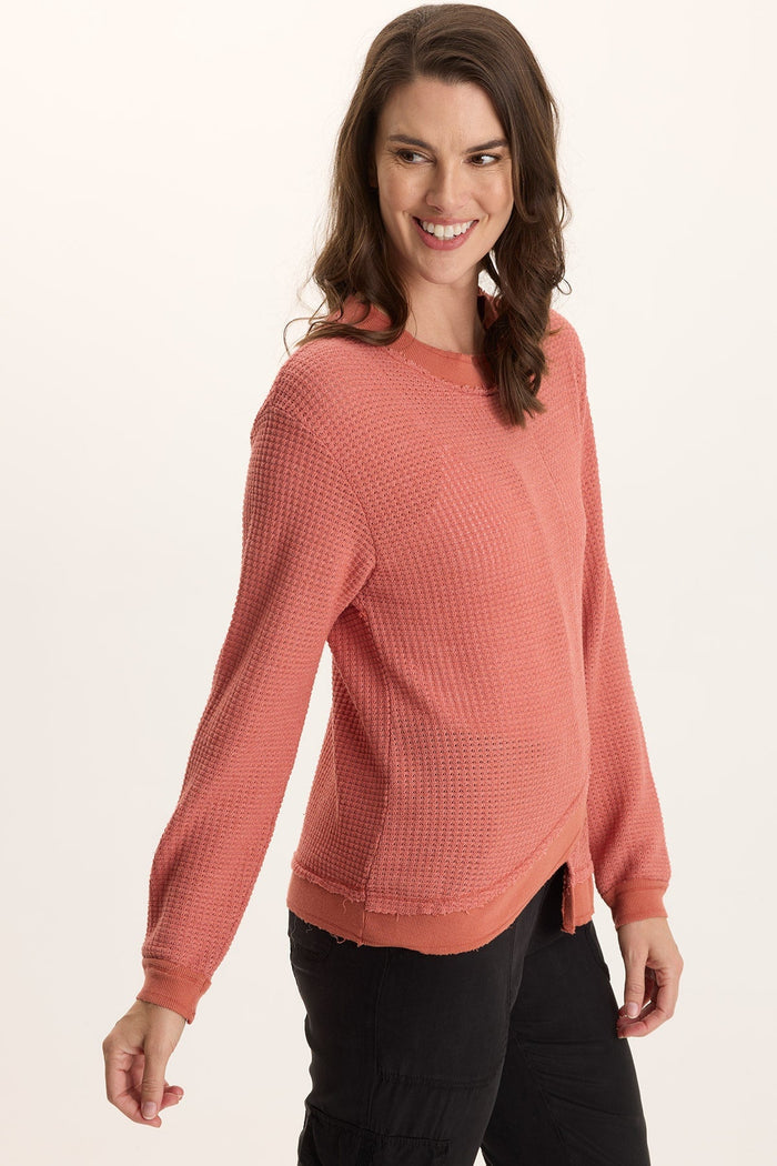 XCVI Alvis Thermal Asymmetrical Long-Sleeve Top