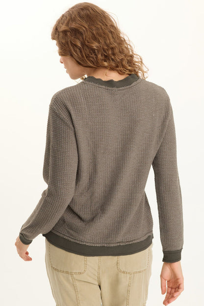 XCVI Alvis Thermal Asymmetrical Long-Sleeve Top