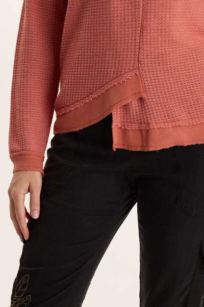XCVI Alvis Thermal Asymmetrical Long-Sleeve Top