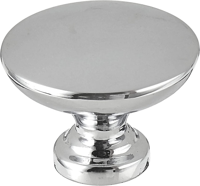 Amazon Basics AB600PC25 Round Flat Cabinet Knob Polished Chrome 25Pack