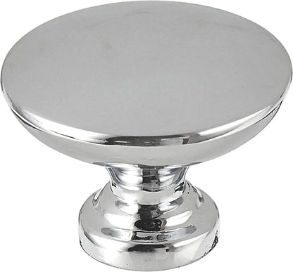 Amazon Basics AB600PC25 Round Flat Cabinet Knob Polished Chrome 25Pack