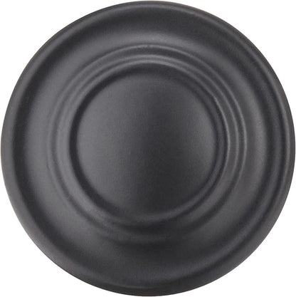 Amazon Basics Traditional Top Ring Cabinet Knob 1.25-inch Diameter Flat Black 25-Pack
