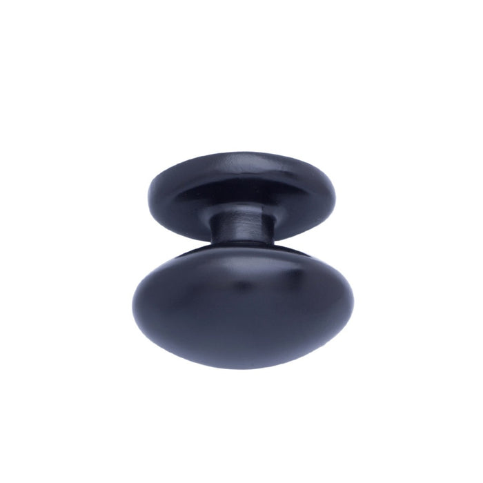 AmazonBasics Football Cabinet Knob 1.38inch Diameter Flat Black 25Pack