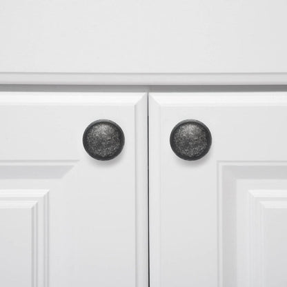 AmazonBasics Mushroom Cabinet Knob 1.19in Diameter Antique Silver 10Pack