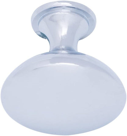 AmazonBasics Round Cabinet Knob 1.57in Diameter Polished Chrome 10Pack