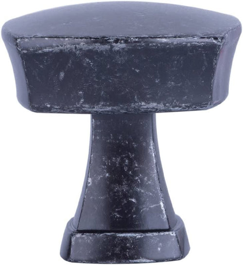 AmazonBasics Rounded Square Cabinet Knob 1.26in Diameter Antique Silver 10Pack