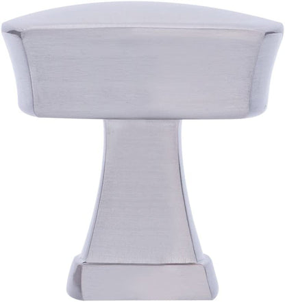 AmazonBasics Rounded Square Cabinet Knob 1.26IN Diameter Satin Nickel 10Pack