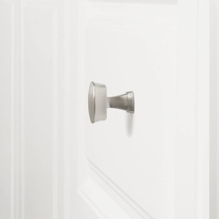 AmazonBasics Rounded Square Cabinet Knob 1.26IN Diameter Satin Nickel 10Pack