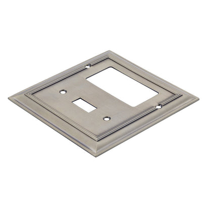 AmazonBasics Toggle and Gang Wall Plate Antique Brass 2Pack