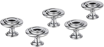 AmazonBasics Traditional Top Ring Cabinet Knob 1.25 Diameter Polished Chrome 25-Pack