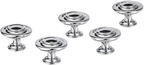 AmazonBasics Traditional Top Ring Cabinet Knob 1.25 Diameter Polished Chrome 25-Pack