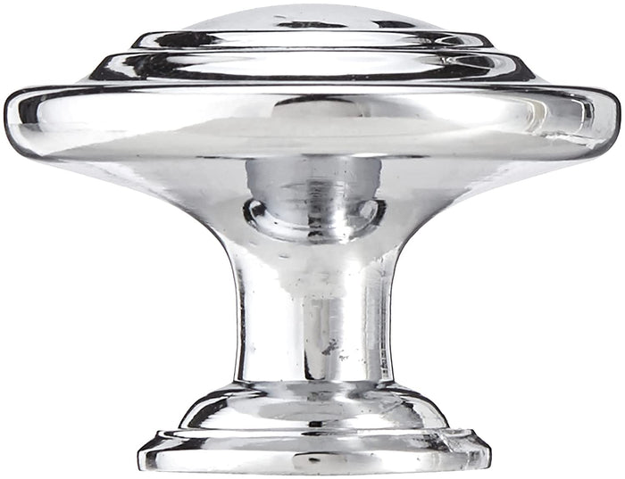 AmazonBasics Traditional Top Ring Cabinet Knob 1.25 Diameter Polished Chrome 25-Pack