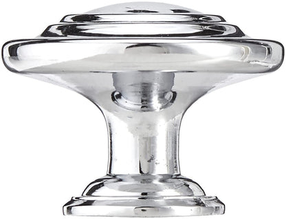 AmazonBasics Traditional Top Ring Cabinet Knob 1.25 Diameter Polished Chrome 25-Pack