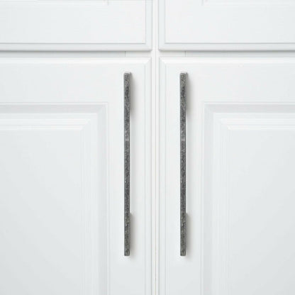 AmazonBasics Wide Die Cast Cabinet Handle 6.57in Length 6.3in Hole Center Antique Silver 10Pack