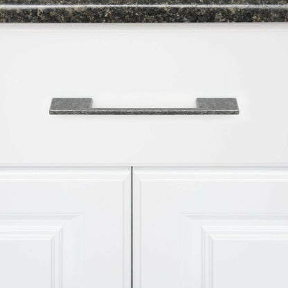 AmazonBasics Wide Die Cast Cabinet Handle 6.57in Length 6.3in Hole Center Antique Silver 10Pack