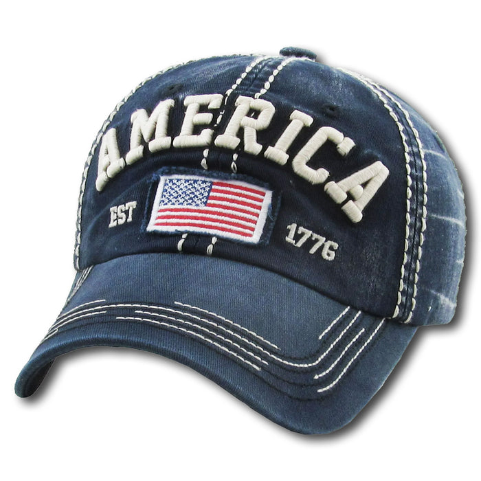 America Flocked Baseball Cap