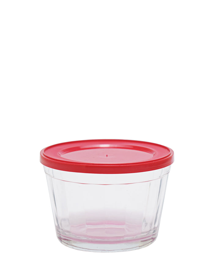 American 600ml Cup Bowl with Plastic Lid - Red