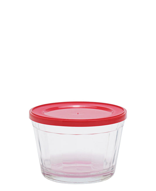 American 600ml Cup Bowl with Plastic Lid - Red