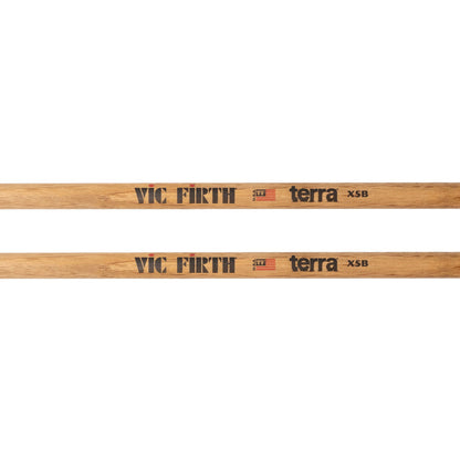 American Classic® X5BT Terra Series Drumsticks, Wood Tip logo and text detail.