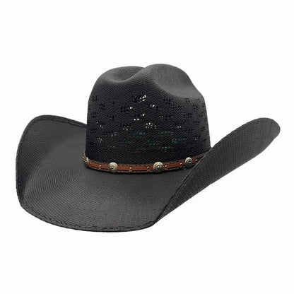 American Hat Makers Black Coyote Straw Cowboy Hat