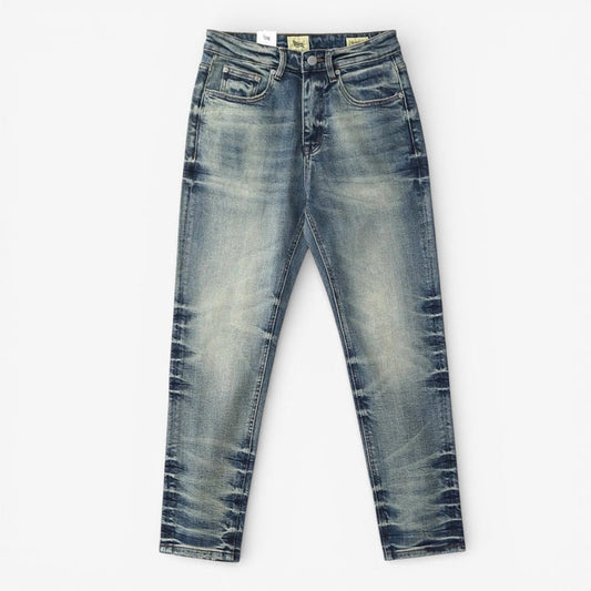 American Retro Vintage Straight-Leg Denim Jeans - AntoniosClothing - Blue