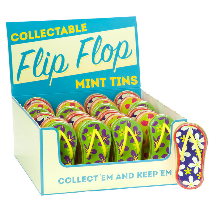 Amusemints Floral Flip Flop Sugar Free Peppermint Mints 0.65oz Tin - 24ct