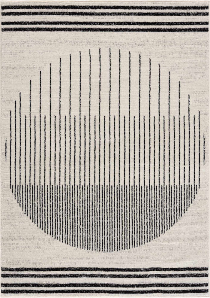 Angus Black & White Geometric Area Rug [Online Only]