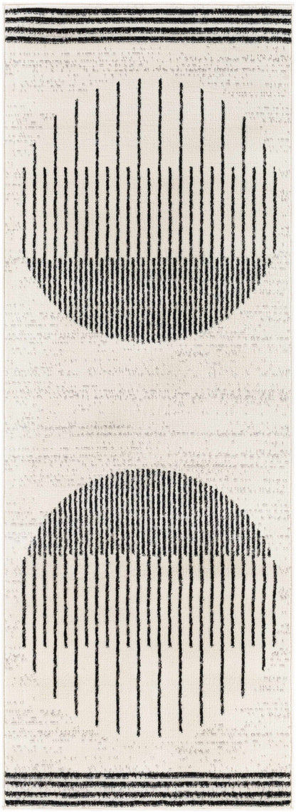 Angus Black & White Geometric Area Rug [Online Only]