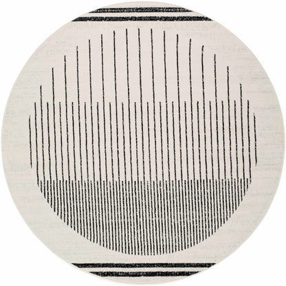 Angus Black & White Geometric Area Rug [Online Only]